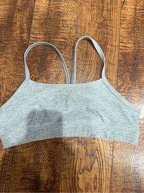 ALO Yoga Heather Gray Strappy Seamless Bralette